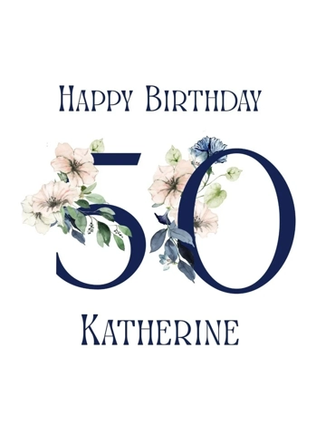 Navy & Blush Numbers