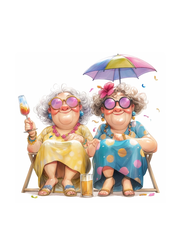 Old Ladies on Deckchairs