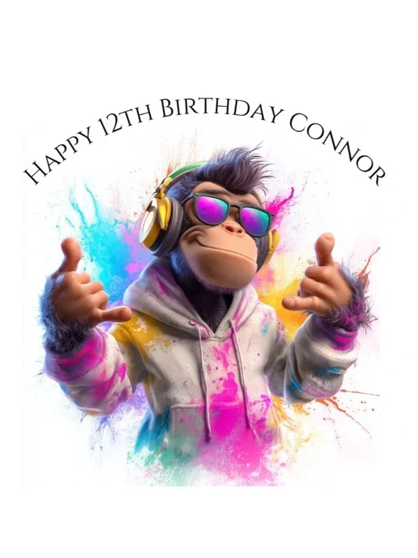 Cool Chimp with Headphones