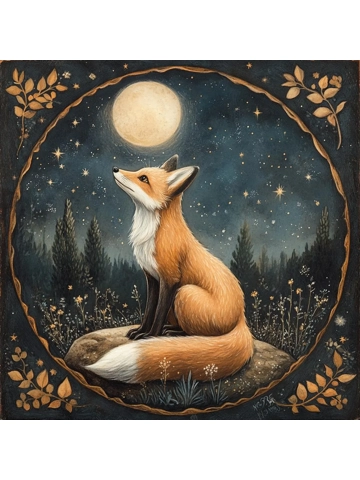 Fox at night