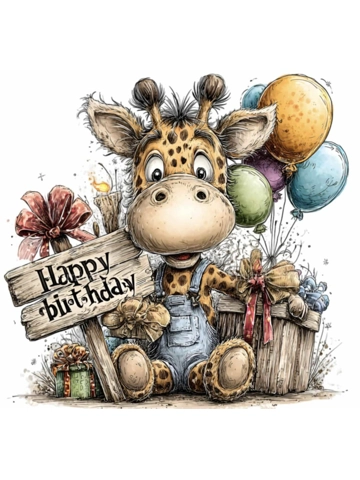 Birthday Giraffe