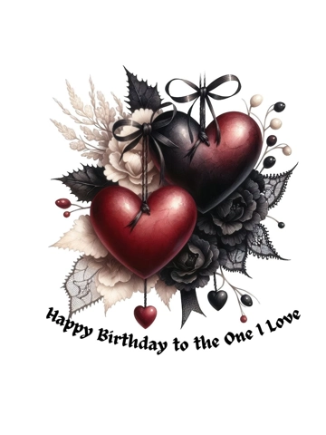 Gothic Red & Black Hearts