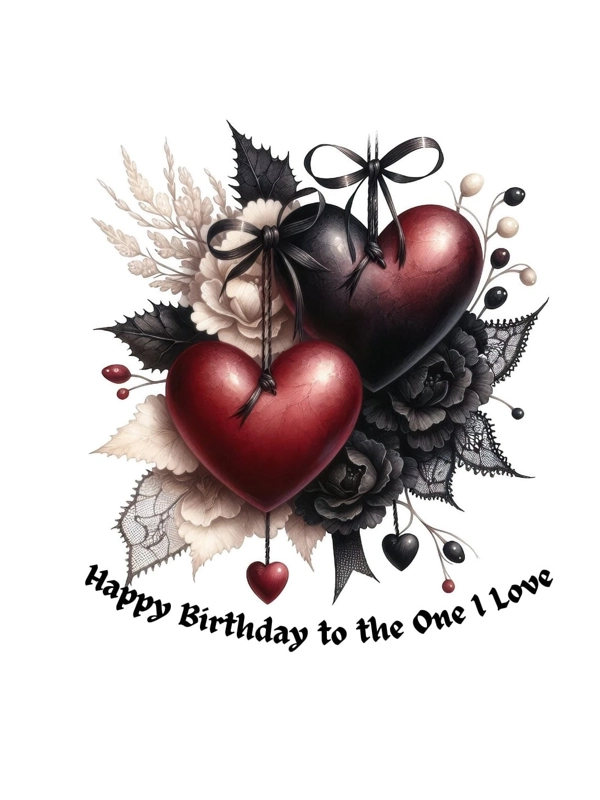 Gothic Red & Black Hearts