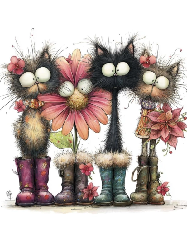 Quirky Cat in Boots