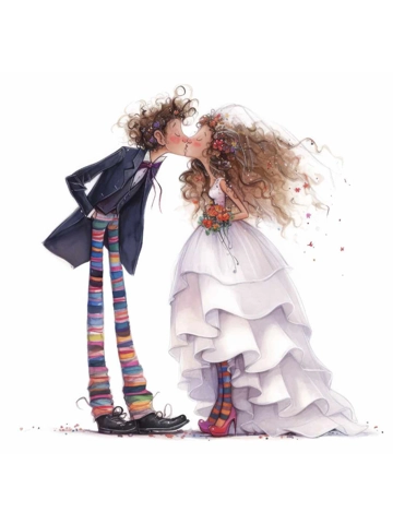 Quirky Bride and Groom