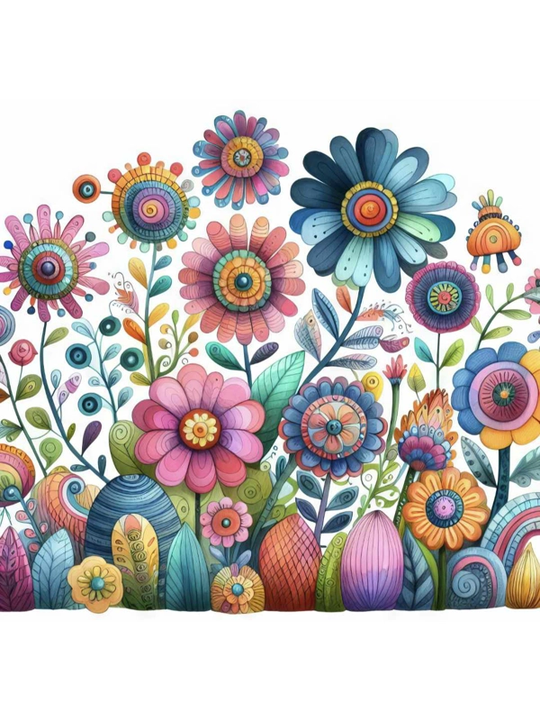 Quirky Bright Flowers
