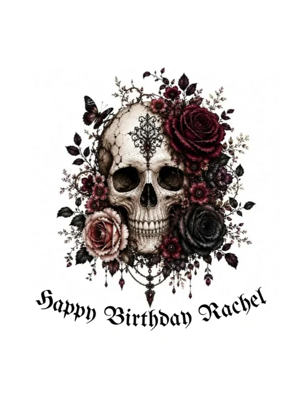 Floral Goth Skull
