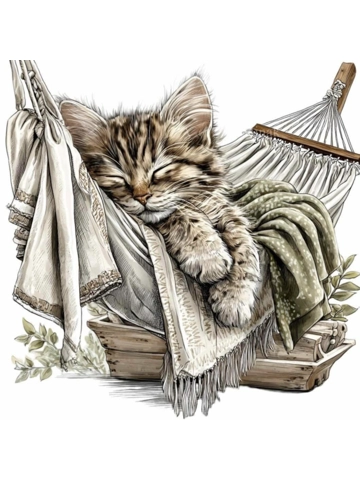 Kitten in Hammock