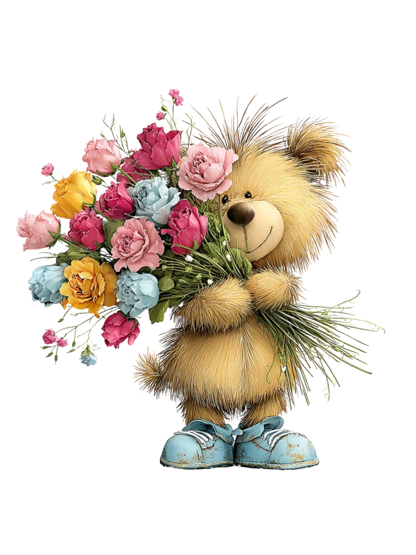 Teddy and Bouquet