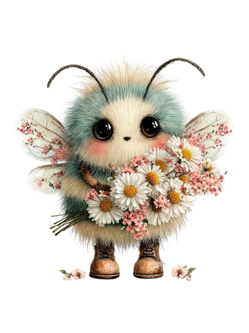 Pretty Bee and Daisies