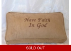 Have Faith In God - Beige Faux Suede P..