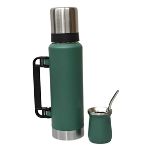 Juego De Termo BigStar, Mate Y Bombilla Acero Inoxidable Stan 1.2l