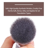 2PCS Foundation Makeup Brush Set Flat Angled Kabuki Powder Blush Brush for Liquid Soft Bristles Cosm