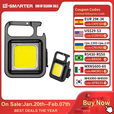 COB LED Mini Flashlight Super Bright EDC Keychain Light Ou.. COB LED Mini Flashlight Super Bright EDC Keychain Light Ou..