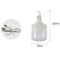 60W Emergency Light Outdoor Camping Supplies Edc Outdoor USB Rechargeable LED Light Bulb Lantern Hik