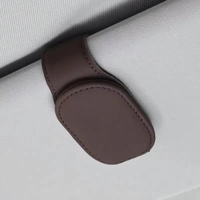 Universal Car Auto Sun Visor Eyeglass Hanger Clip Leather Glasses Holder Magnetic Multi-Function Aut