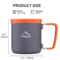 Camping Aluminum Cup Outdoor Mug Tourism Tableware Picnic Cooking Equipment Tourist Coffee Drink Tre