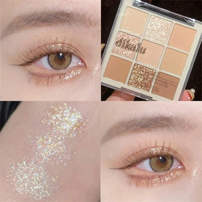 New 9 Colors Nude Shimmer Matte Eyeshadow Pallete Glitter .. New 9 Colors Nude Shimmer Matte Eyeshadow Pallete Glitter ..