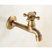 Decorative Brass Outdoor Faucet Garden Bibcock Tap Antique Retro Bathroom Washing Machine Faucet Bal Decorative Brass Outdoor Faucet Garden Bibcock Tap Antique Retro Bathroom Washing Machine Faucet Bal