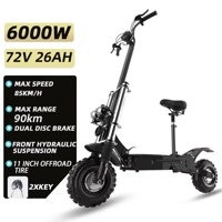 Dual Motor Electric Scooter Adults 85KM/H Max Speed 2400W6000W Folding Escooter 100KM Long Range Sco