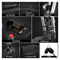 Dual Motor Electric Scooter Adults 85KM/H Max Speed 2400W6000W Folding Escooter 100KM Long Range Sco