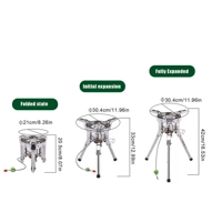 Outdoor Camping Gas Stove 4360W Adjustable Height Foldable Burner for Picnic Camping Cooker Universa