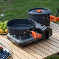 Portable Camping Cookware Set Outdoor Pot Tableware Kit Cooking Water Kettle Pan Travel Cutlery Uten
