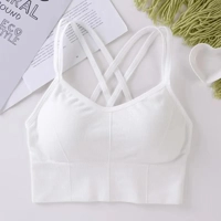 Sexy Women Tops Back Cross Strap Tank Top Push up Running Sports Bra Breathable Soft Fitness Beauty