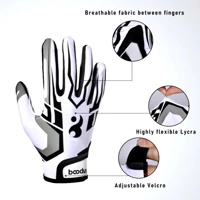 1 Pair Baseball Gloves Full Finger Cycling Gloves anti Slip Gel Rugby Football Gloves Outdoor Sport 1 Pair Baseball Gloves Full Finger Cycling Gloves anti Slip Gel Rugby Football Gloves Outdoor Sport