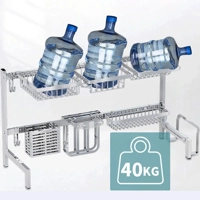 DIY Storage Holder Stainless Steel Kitchen Organizer Multifunction Kitchen Shelf Wall Drain Dish Bas