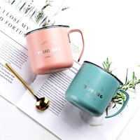 Nordic Style Metal Coffee Cup with Lid Office Workers Portable Coffe Milk Breakfast TYESO Mug Tazze Nordic Style Metal Coffee Cup with Lid Office Workers Portable Coffe Milk Breakfast TYESO Mug Tazze