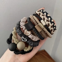 10PCS Headband Leather Band Female High Ponytail Holster Hair Accessories Simple High Elasticity Dur 10PCS Headband Leather Band Female High Ponytail Holster Hair Accessories Simple High Elasticity Dur