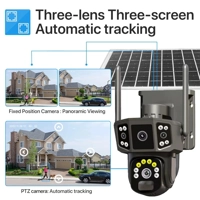 Outdoor panoramic pan tilt solar camera without power or network remote three screen night vision or Outdoor panoramic pan tilt solar camera without power or network remote three screen night vision or