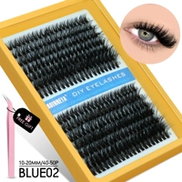 Cluster Lashes Kit Fluffy Individual Lashes Volume Mixed Tray Faux Mink Lashes Eyelash Extension Mak Cluster Lashes Kit Fluffy Individual Lashes Volume Mixed Tray Faux Mink Lashes Eyelash Extension Mak