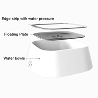 Dog Drinking Water Bowl Floating Non-Wetting Mouth Cat Bowl without Spill Drinking Water Dispenser P