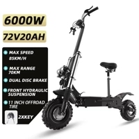 Dual Motor Electric Scooter Adults 85KM/H Max Speed 2400W6000W Folding Escooter 100KM Long Range Sco