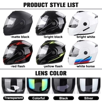 DOT Certification  Motorcycle Helmet Double Lens Cross Section Helmet Safety Modular Flip Helm Unise DOT Certification  Motorcycle Helmet Double Lens Cross Section Helmet Safety Modular Flip Helm Unise