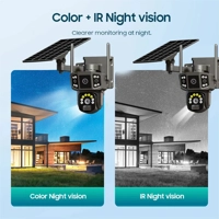 Outdoor panoramic pan tilt solar camera without power or network remote three screen night vision or Outdoor panoramic pan tilt solar camera without power or network remote three screen night vision or