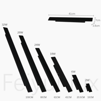 Waterproof LED Strip Aluminum Wall Lamp, Outdoor Lighting Fixtures, Bedroom Lights, Black, 6W, 18W Waterproof LED Strip Aluminum Wall Lamp, Outdoor Lighting Fixtures, Bedroom Lights, Black, 6W, 18W