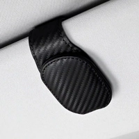 Universal Car Auto Sun Visor Eyeglass Hanger Clip Leather Glasses Holder Magnetic Multi-Function Aut