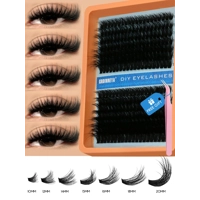 Cluster Lashes Kit Fluffy Individual Lashes Volume Mixed Tray Faux Mink Lashes Eyelash Extension Mak Cluster Lashes Kit Fluffy Individual Lashes Volume Mixed Tray Faux Mink Lashes Eyelash Extension Mak