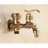 Decorative Brass Outdoor Faucet Garden Bibcock Tap Antique Retro Bathroom Washing Machine Faucet Bal Decorative Brass Outdoor Faucet Garden Bibcock Tap Antique Retro Bathroom Washing Machine Faucet Bal