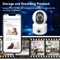 Tuya 4MP Dual Lens Wifi Camera Indoor Wireless Security Surveillance Camera Smart Home Auto Tracking Tuya 4MP Dual Lens Wifi Camera Indoor Wireless Security Surveillance Camera Smart Home Auto Tracking