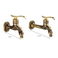 Decorative Brass Outdoor Faucet Garden Bibcock Tap Antique Retro Bathroom Washing Machine Faucet Bal Decorative Brass Outdoor Faucet Garden Bibcock Tap Antique Retro Bathroom Washing Machine Faucet Bal