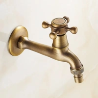 Decorative Brass Outdoor Faucet Garden Bibcock Tap Antique Retro Bathroom Washing Machine Faucet Bal Decorative Brass Outdoor Faucet Garden Bibcock Tap Antique Retro Bathroom Washing Machine Faucet Bal