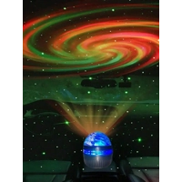 1Pc Usb Galaxy Night Light Projector with Remote Control, 7 Colors, for Bedroom, Adult Game Room, Ho