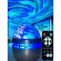 1Pc Usb Galaxy Night Light Projector with Remote Control, 7 Colors, for Bedroom, Adult Game Room, Ho