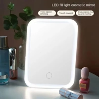 LED Touch Screen Makeup Mirror Folding Mirror Lighted Makeup Mirror 3 Colors Light Modes USB Recharg
