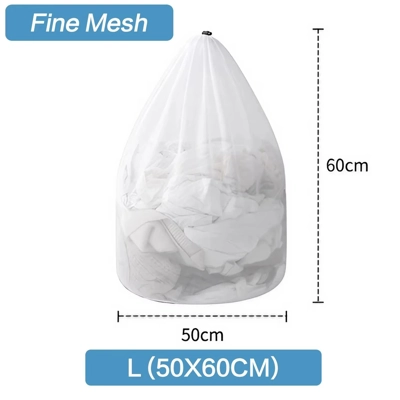 1PC Mesh Laundry Bag - Machine Washable Drawstring Design .. 1PC Mesh Laundry Bag - Machine Washable Drawstring Design ..