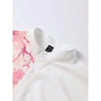 Manfinity RSRT Men Plants Print Button up Shirt without Tee Manfinity RSRT Men Plants Print Button up Shirt without Tee